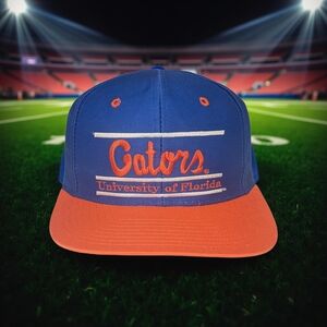 Vtg University Of Florida Gators Split Bar The Game Snapback Hat
